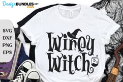 Winey Witch, Halloween Wine, Halloween Tshirt Svg, Witch Svg Product Image 1