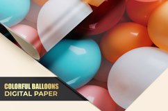 Colorful Balloons Digital Paper Product Image 1