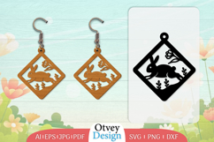 Earring Rabbit Lasercut | Happy Easter Lasercut BUNDLES 12 Product Image 10