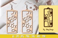 Flowers Earrings Laser Cut Product Image 1