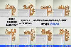 Christmas Door Corner Decoration Lasercut File SVG BUNDLES Product Image 1
