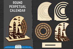 Round Perpetual Calendar Lasercut BUNDLES Product Image 10