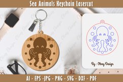 Keychain Sea Animals Lasercut SVG Product Image 1