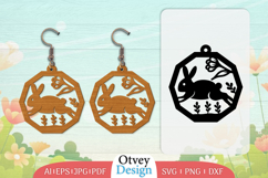 Earring Rabbit Lasercut | Happy Easter Lasercut Product Image 1