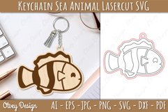 Keychain Sea Animal Lasercut SVG Product Image 1