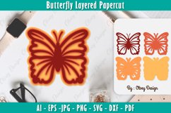 Butterfly Layered Papercut SVG Product Image 1