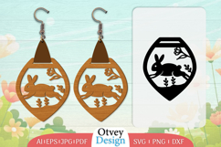 Earring Rabbit Lasercut | Happy Easter Lasercut BUNDLES 12 Product Image 10