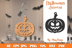 Halloween Keychain Lasercut | Halloween Jewelry Template Product Image 10