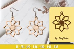 Flowers Earrings Laser Cut Product Image 1