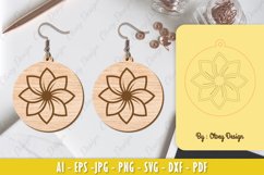 Flowers Earrings Laser Cut Product Image 1