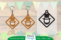 St Patrick&#039;s Day Earrings LaserCut File Product Image 1
