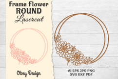 Frame Flower Round Lasercut BUNDLES Product Image 5