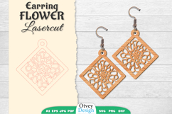 Flowers Earring Laser Cut BUNDLES Product Image 10