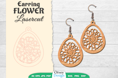Flowers Earring Laser Cut BUNDLES Product Image 10