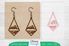 Earrings Mountain Lasercut Product Image 1