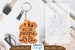 Happy Easter Keychain Lasercut BUNDLES 12 DESIGNS Product Image 10