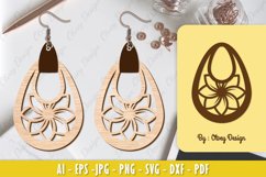 Flowers Earrings Laser Cut Product Image 1