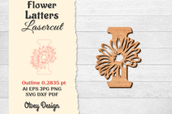 Flower Letters Alphabet Laser Cut File BUNDLES Product Image 10