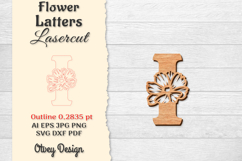 Flower Letters Alphabet Laser Cut File BUNDLES Product Image 10