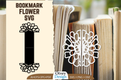Cutout Bookmark Flower SVG Product Image 1
