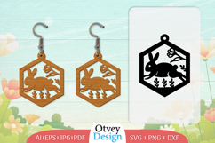 Earring Rabbit Lasercut | Happy Easter Lasercut Product Image 1