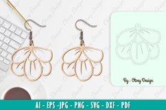 Flowers Earrings Laser Cut Product Image 1