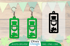 St Patrick&#039;s Day Earrings LaserCut File Product Image 1