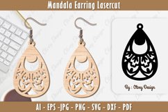 Mandala Earring Lasercut Product Image 1