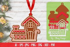 Gingerbread House Papercut SVG BUNDLE 12 Design Product Image 10