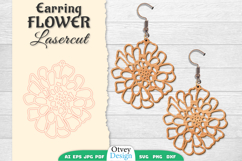 Flowers Earring Laser Cut BUNDLES Product Image 10