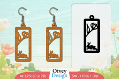 Earring Rabbit Lasercut | Happy Easter Lasercut Product Image 1