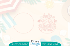 Summer Welcome Sign Lasercut | Summer Round Door Hanger Product Image 2
