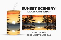 Sunset Scenery Glass Can Wrap Product Image 1