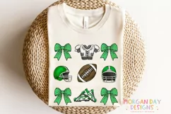 Coquette Football Preppy Bow PNG Sublimation Design Product Image 2