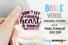 Don't Let Your Heart Be Troubled John 14:1, Bible Sticker Product Image 1