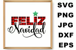 Feliz Navidad Svg, Merry Christmas SVG, Christmas decor SVG Product Image 3
