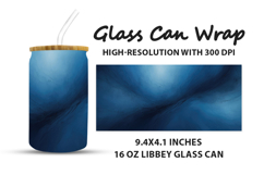 Blue Texture Wall Glass Can Wrap Product Image 1
