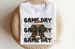 Game Day Football Preppy Bow PNG Sublimation Design Product Image 2