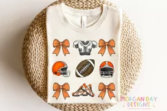 Coquette Football Preppy Bow PNG Sublimation Design Product Image 2