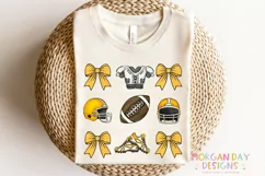 Coquette Football Preppy Bow PNG Sublimation Design Product Image 2