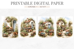 Watercolor Summer Kitchen Garden Junk Journal Pages Product Image 2