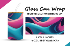 3D Abstract Glass Can Wrap Product Image 1