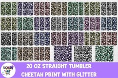 20 OZ Cheetah Tumbler Wrap with Glitter Product Image 1