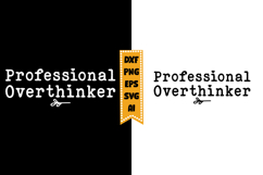 Professional Overthinker Svg, Sarcastic Svg Designs Product Image 1