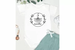 Baby Monthly Milestone Wreath SVG. Baby Milestone SVG Product Image 2