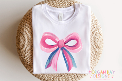 Coquette Pink Brushstroke Bow PNG Product Image 2