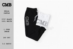 Bella Canvas 3727 Unisex Jogger Black 3001 White Unisex T Product Image 1