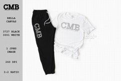 Bella Canvas 3727 Unisex Jogger Black 3001 White Unisex T Product Image 1