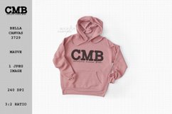 Bella Canvas 3729 Mauve Unisex Sweatshirt Mock Up Simple Product Image 1