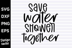 Save water shower together SVG Product Image 1